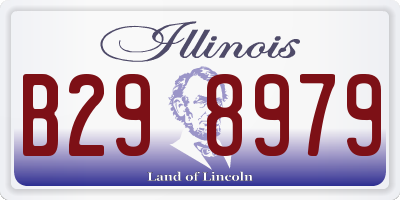 IL license plate B298979
