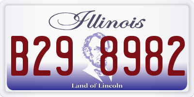 IL license plate B298982
