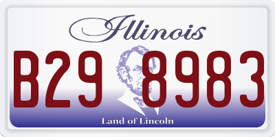IL license plate B298983