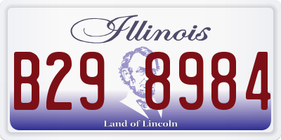 IL license plate B298984