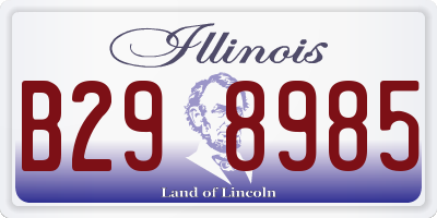 IL license plate B298985