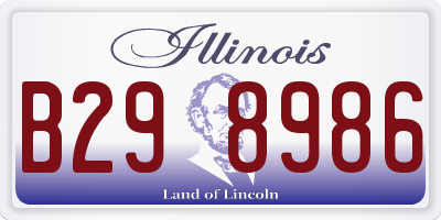 IL license plate B298986