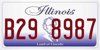 IL license plate B298987