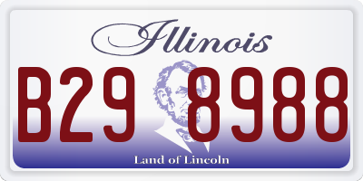 IL license plate B298988