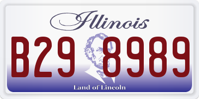 IL license plate B298989