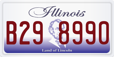 IL license plate B298990
