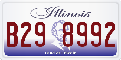IL license plate B298992