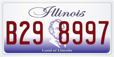IL license plate B298997