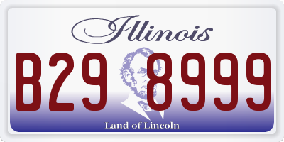 IL license plate B298999