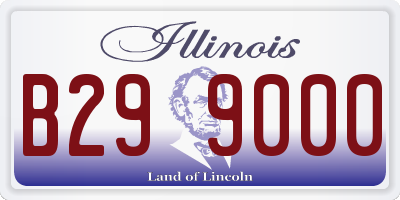 IL license plate B299000