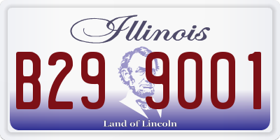 IL license plate B299001