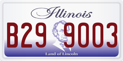 IL license plate B299003