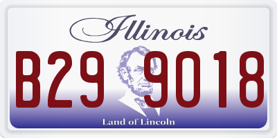 IL license plate B299018