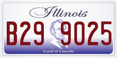 IL license plate B299025
