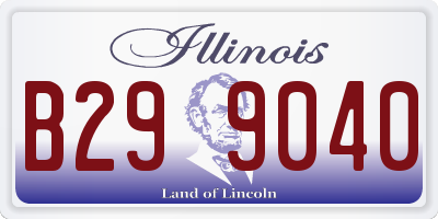 IL license plate B299040