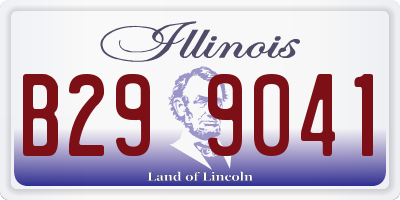 IL license plate B299041