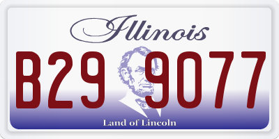 IL license plate B299077