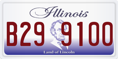 IL license plate B299100