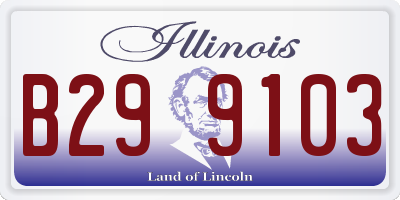IL license plate B299103