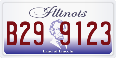 IL license plate B299123