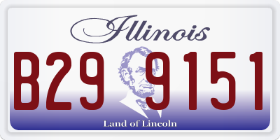 IL license plate B299151