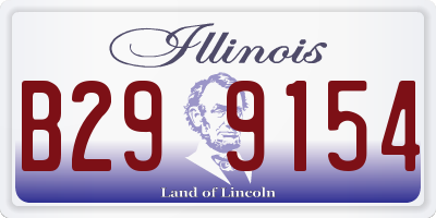 IL license plate B299154