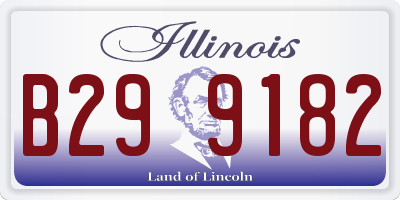 IL license plate B299182