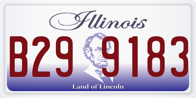 IL license plate B299183