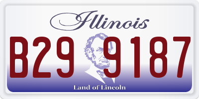 IL license plate B299187
