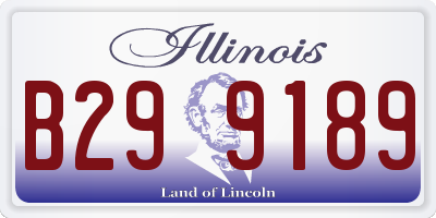 IL license plate B299189