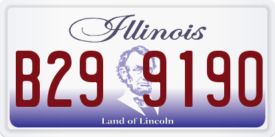 IL license plate B299190