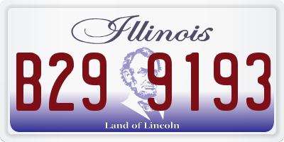 IL license plate B299193