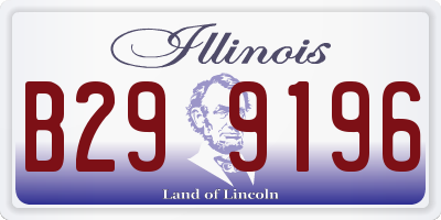 IL license plate B299196
