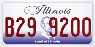 IL license plate B299200