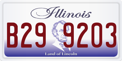 IL license plate B299203