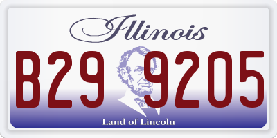 IL license plate B299205