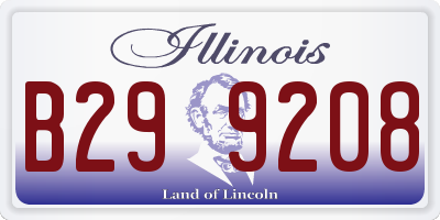 IL license plate B299208