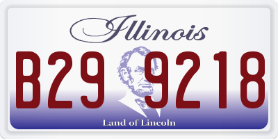 IL license plate B299218