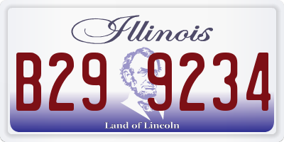 IL license plate B299234