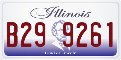 IL license plate B299261