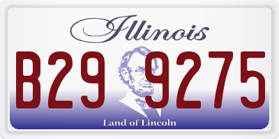 IL license plate B299275