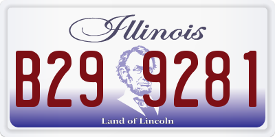 IL license plate B299281
