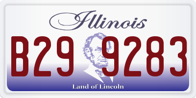 IL license plate B299283