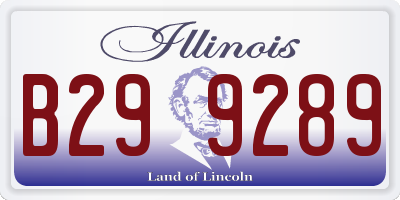 IL license plate B299289