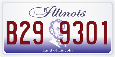 IL license plate B299301