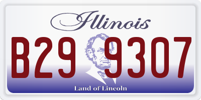 IL license plate B299307