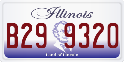 IL license plate B299320