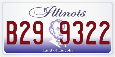 IL license plate B299322