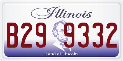 IL license plate B299332