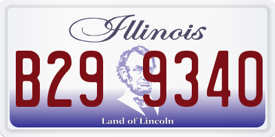 IL license plate B299340